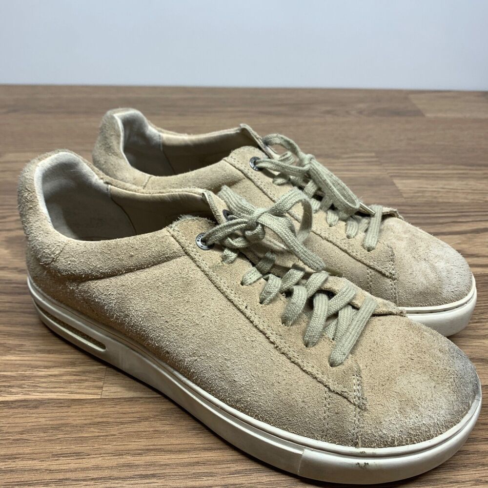 Birkenstock Womens BEND LOW Beige Suede Leather Comfort Sneakers 40